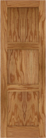 Flat  Panel   Plymouth  White Oak  Shutters